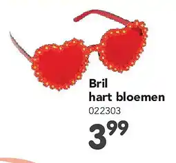 Happyland Bril hart bloemen aanbieding