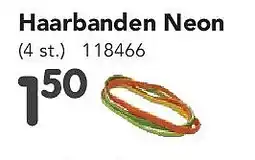 Happyland Haarbanden Neon (4 st.) aanbieding