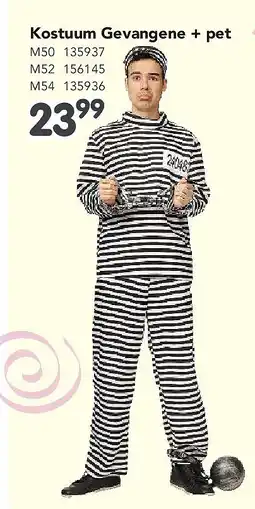 Happyland Kostuum Gevangene + pet M50 aanbieding