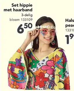 Happyland Set hippie met haarband 3-delig bloem aanbieding