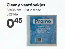 Happyland Cleany vaatdoekjes 38x38 cm - 3st viscose aanbieding
