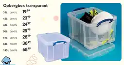 Happyland Opbergbox transparant 35L aanbieding