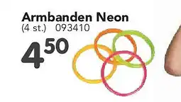 Happyland Armbanden Neon (4 st.) aanbieding