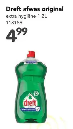 Happyland Dreft afwas original extra hygiëne 1.2L aanbieding