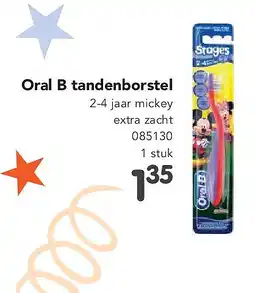 Happyland Oral B tandenborstel 2-4 jaar mickey extra zacht aanbieding