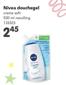 Happyland Nivea douchegel creme soft 500 ml navulling aanbieding