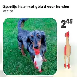 Happyland Speeltje haan met geluid voor honden aanbieding