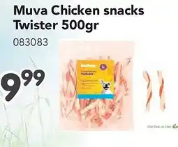 Happyland Muva Chicken snacks Twister 500gr aanbieding