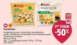 Delhaize Kaasblokjes aanbieding