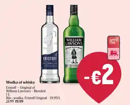 Delhaize Wodka of Whisky aanbieding
