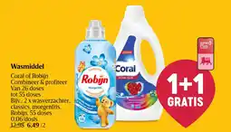 Delhaize Wasmiddel Coral of Robijn aanbieding