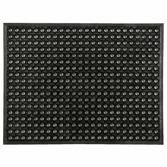 Leen Bakker Mat Lizzy - zwart - 48x62 cm - Leen Bakker aanbieding