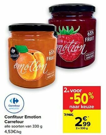 Carrefour Confituur emotion carrefour aanbieding