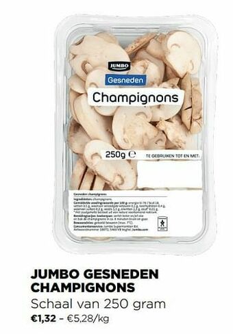 Jumbo gesneden champignons