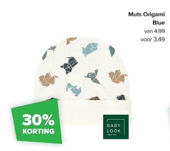 Baby-Dump Muts Origami Blue aanbieding