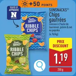 ALDI Sunsnacks Chips gaufrées aanbieding