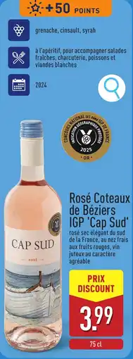 ALDI Rosé Coteaux de Béziers IGP 'Cap Sud' aanbieding