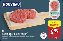 ALDI Hamburger Black Angus aanbieding