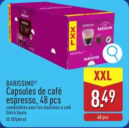 ALDI Barissimo capsules de café espresso aanbieding