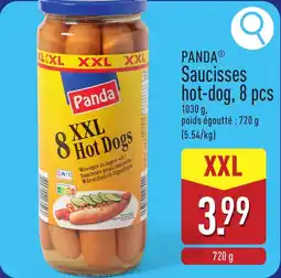 ALDI Panda saucisses hot-dog aanbieding