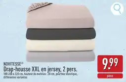 ALDI Novitesse drap-housse xxl en jersey aanbieding
