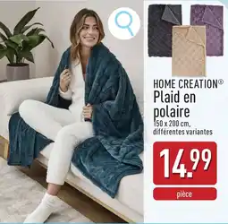 ALDI Home creation plaid en polaire aanbieding
