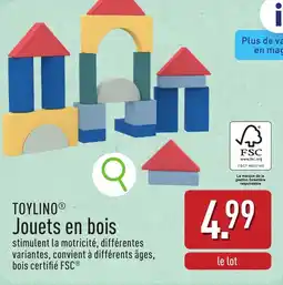 ALDI Toylino Jouets en bois aanbieding