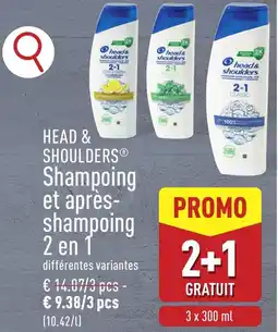 ALDI Head & shoulders Shampoing et aprèsshampoing 2 en 1 aanbieding