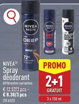 ALDI Nivea spray déodorant aanbieding