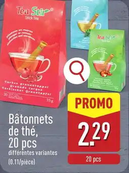 ALDI Bâtonnets de thé aanbieding