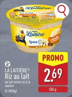 ALDI La laitière riz au lait aanbieding