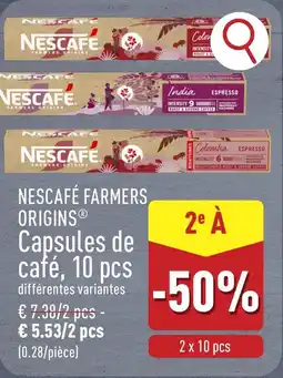 ALDI Nescafé farmers origins capsules de café aanbieding