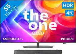 Coolblue Philips Ambilight 55'' PUS9000 QLED 4K (2025) + Philips TAB5109 aanbieding