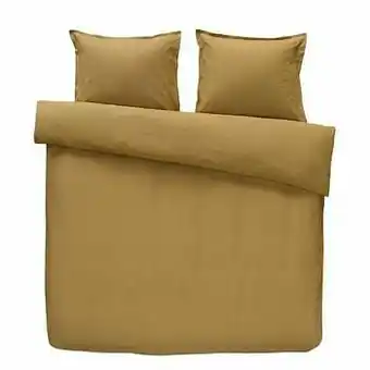 Leen Bakker Walra dekbedovertrek Just A Colour - brons - 200x200/220 cm - Leen Bakker aanbieding