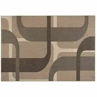 Leen Bakker Tapijt Kerala geometrisch - bruin - 160x230 cm - Leen Bakker aanbieding