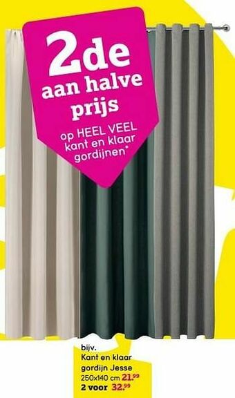 Leen Bakker Kant en klaar gordijn jesse aanbieding