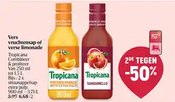 Delhaize Vers vruchtensap of verse limonade aanbieding