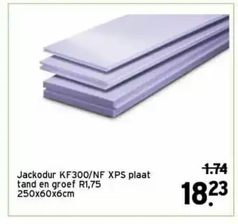 Jackodur kf300-nf xps plaat tand en groef ri,75