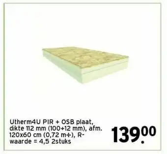 GAMMA Utherm4u pir + osb plaat aanbieding