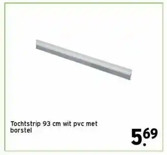 GAMMA Tochtstrip wit pvc met borstel aanbieding