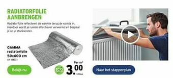 GAMMA Gamma radiatorfolie aanbieding