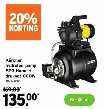 GAMMA Kärcher hydrofoorpomp bp3 home + drukvat 800w aanbieding