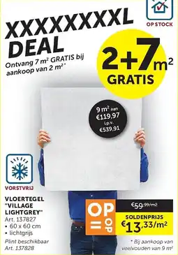 Zelfbouwmarkt Vloertegel Village Lightgrey aanbieding