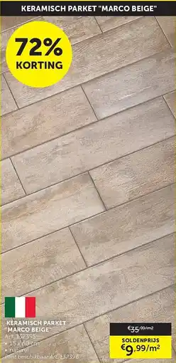 Zelfbouwmarkt Keramisch Parket Marco Beige aanbieding