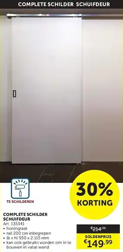 Zelfbouwmarkt Complete Schilder Schuifdeur aanbieding