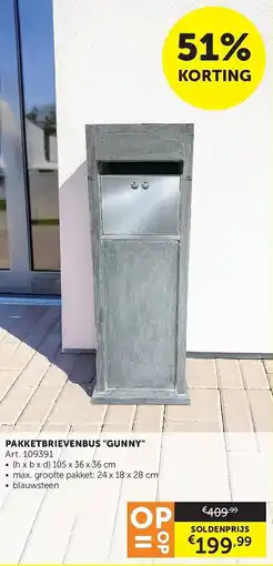 Zelfbouwmarkt Pakketbrievenbus Gunny aanbieding