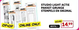 Boekenvoordeel Studio Light Actie Pakket Grunge Stempels en Snijmal aanbieding