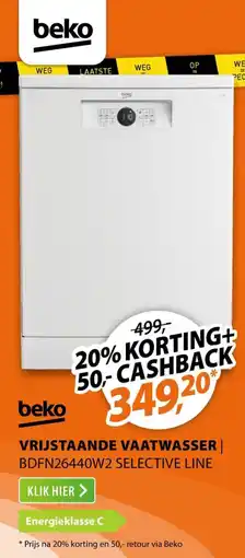 Expert Beko Vrijstaande Vaatwasser aanbieding