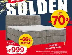 BE-Okay Boxspring met Opbergruimte! aanbieding