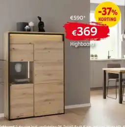 BE-Okay Highboard 2 deuren aanbieding